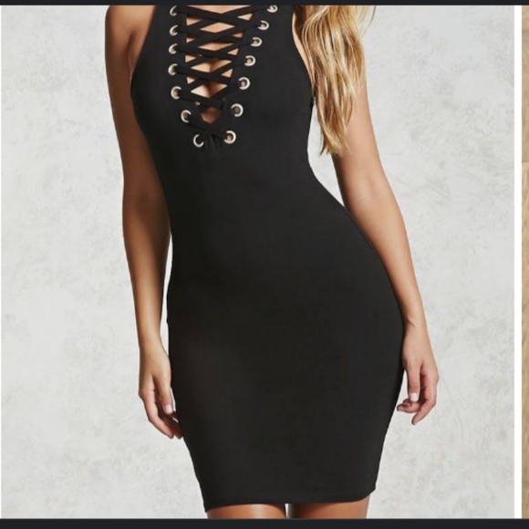 Forever 21 Dresses & Skirts - 💜 4/$24 forever 21 lace up tank top bodycon dress